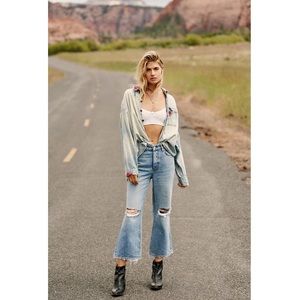 Free People Ranger Wide Leg Jeans Size 28